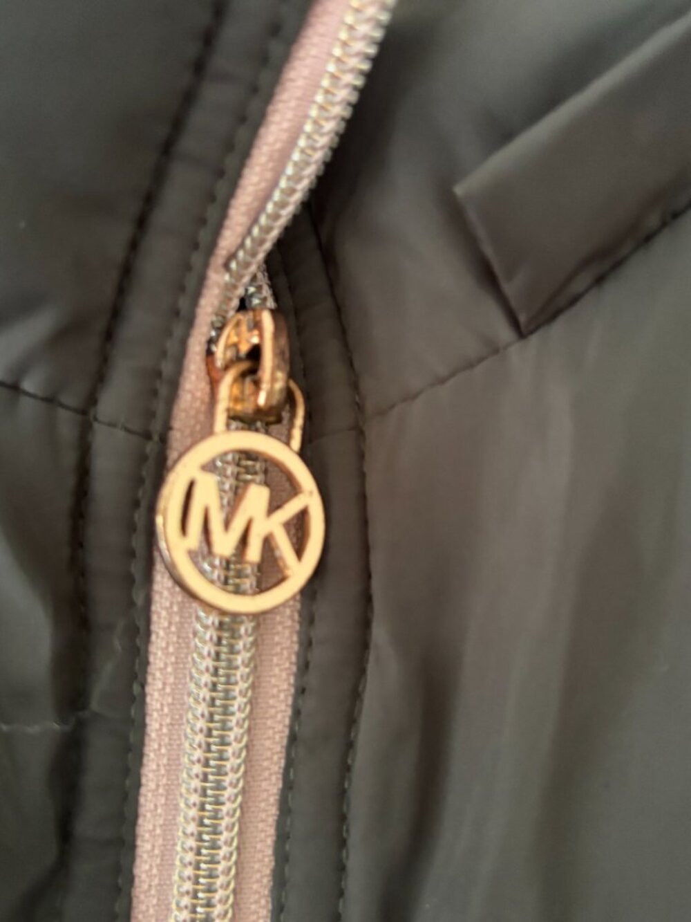 MICHAEL Kors Parka Girls Size 10-12 Olive Green with Pink accents - Picture 6 of 10